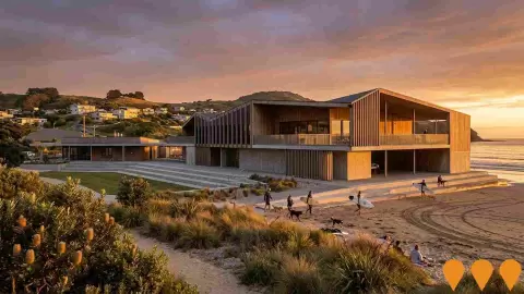 AI impression: Boat Harbour Beach Master Plan, Communities, Precincts & Urban Renewal