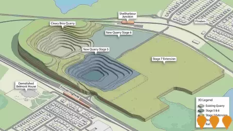 AI impression: Albion Park Quarry Extraction Area Stage 7 Extension, Manufacturing