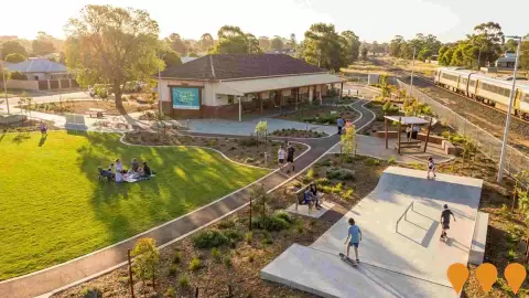 AI impression: Railside Park, Waroona Town Centre Revitalisation, Communities, Precincts & Urban Renewal