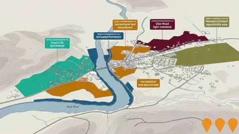 AI impression: Huonville Reimagined: Crafting a Future Huonville, Communities, Precincts & Urban Renewal
