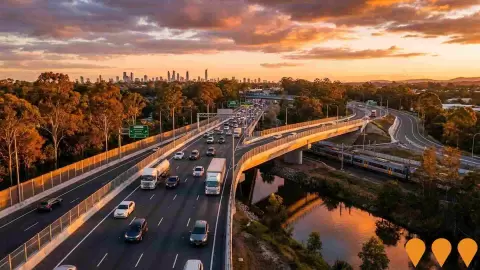 AI impression: M1 Pacific Motorway Upgrade - Mudgeeraba to Varsity Lakes, Transport & Logistics