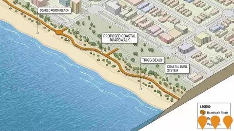 AI impression: Coastal Boardwalk Feasibility Study, Sports & Recreation