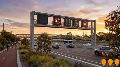 AI impression: Smart Freeway Mitchell Southbound, Transport & Logistics