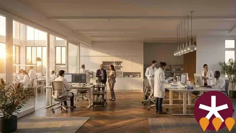 AI impression: Murray Street Innovation Hub, Science & Research