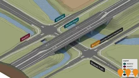AI impression: Ranford Road Bridge Development, Transport & Logistics