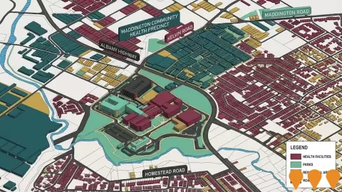 AI impression: Maddington Community Health Precinct, Health & Medical