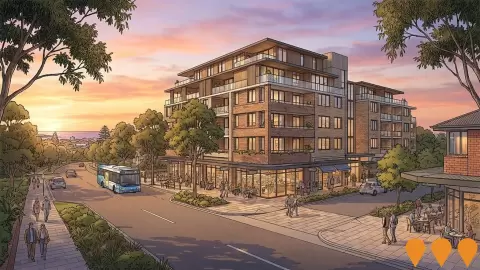 AI impression: Beacon Hill Road Mixed-Use Precinct (Potential), Communities, Precincts & Urban Renewal