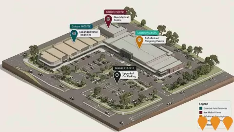 AI impression: Wynn Vale Grove Shopping Centre Redevelopment, Retail