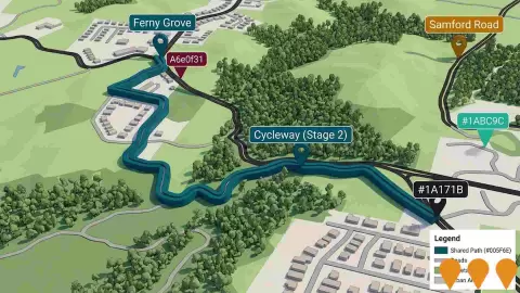 AI impression: Ferny Grove to Samford Road Cycleway (Stage 2), Transport & Logistics