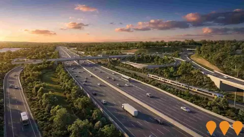 AI impression: Coomera Connector Stage 1 (Coomera to Nerang), Transport & Logistics