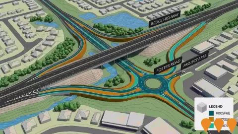 AI impression: Bruce Highway Cairns Southern Access Corridor Stage 5 - Foster Road Intersection Upgrade, Transport & Logistics