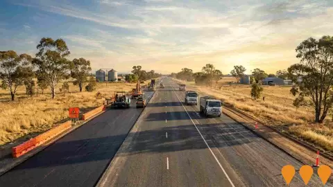 AI impression: Newell Highway Upgrade - Heavy Duty Pavement Upgrades (Narrabri to Moree), Transport & Logistics