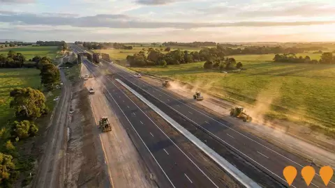 AI impression: Princes Highway East Duplication Traralgon to Sale, Transport & Logistics