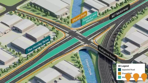 AI impression: The Horsley Drive Upgrade, Transport & Logistics