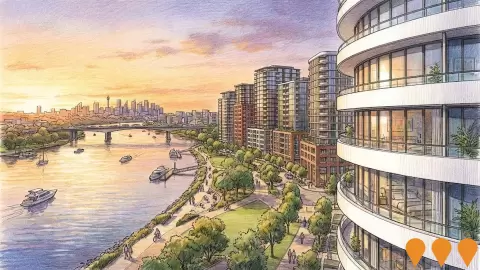 AI impression: Rhodes Bay, Communities, Precincts & Urban Renewal