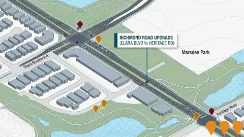 AI impression: Richmond Road Upgrade - Elara Boulevard to Heritage Road, Transport & Logistics