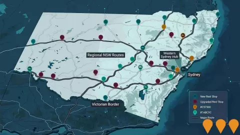 AI impression: NSW Heavy Vehicle Rest Stops Program (TfNSW), Transport & Logistics