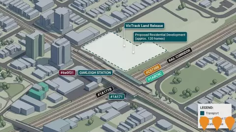 AI impression: VicTrack Land Release - Oakleigh Station, Residential Development