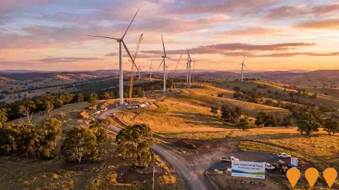 AI impression: Glen Innes Wind Farm, Energy