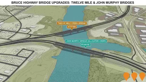 AI impression: Bruce Highway Bridge Upgrades - Twelve Mile Creek and John Murphy Bridge, Transport & Logistics