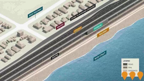 AI impression: Bass Highway Cooee to Wynyard Upgrades, Transport & Logistics