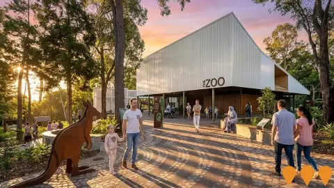 AI impression: Rockhampton Botanic Gardens and Zoo Redevelopment, Tourism