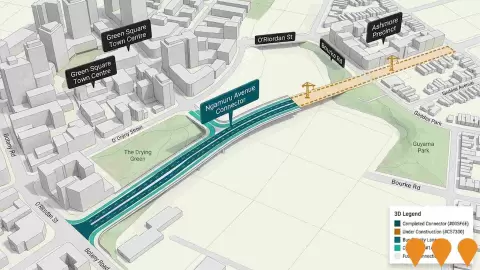 AI impression: Green Square to Ashmore Connector (Ngamuru Avenue), Transport & Logistics