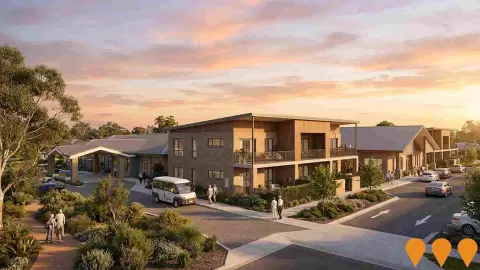 AI impression: Kaleen Aged Care Precinct - Bullecourt Village Expansion and Mona Tait Gardens Upgrades, Health & Medical