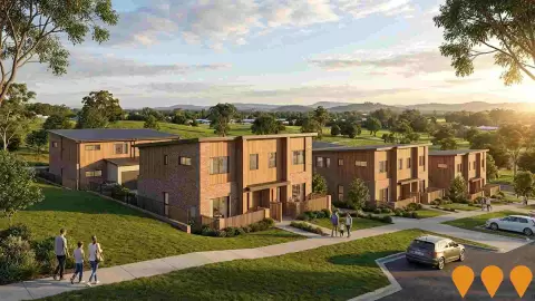 AI impression: Goonellabah Affordable Housing - Bristol Circuit & Cynthia Wilson Drive, Communities