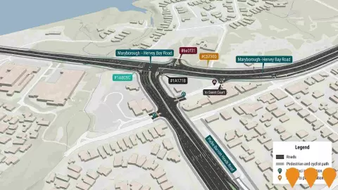 AI impression: Maryborough-Hervey Bay Road and Pialba-Burrum Heads Road Intersection Upgrade, Transport & Logistics