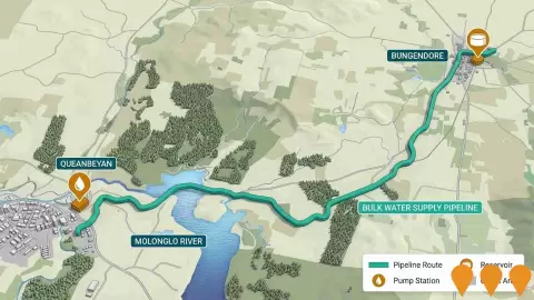 AI impression: Queanbeyan to Bungendore Bulk Water Supply Pipeline, Environmental & Disaster Management