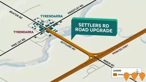 AI impression: Settlers Rd, Tyrendarra - Roads to Recovery Project, Transport & Logistics