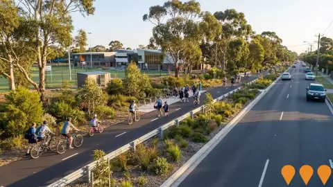 AI impression: Towerhill Road Schools Precinct Shared Path, Transport & Logistics