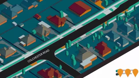 AI impression: Colchester Road Footpath Construction, Transport & Logistics