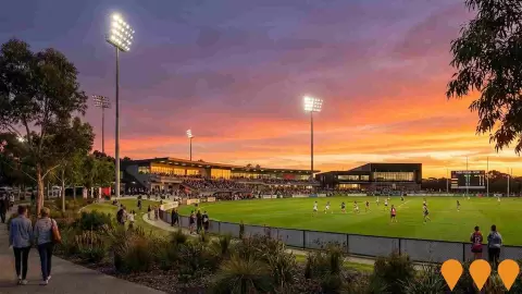 AI impression: Casey Fields Mini-Stadium and Womens Centre for Excellence, Sports & Recreation