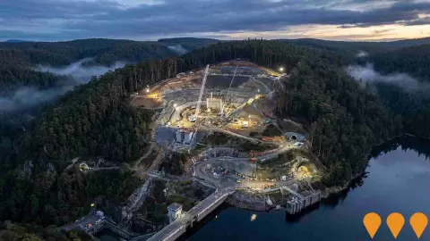 AI impression: Cethana Pumped Hydro Energy Storage Project, Energy