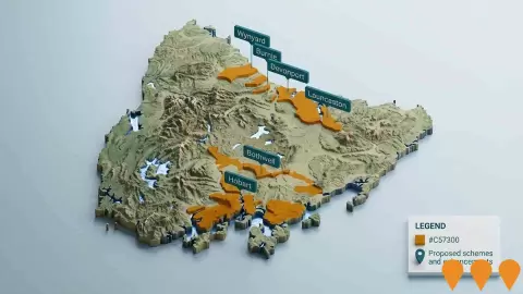 AI impression: Tasmanian Irrigation Schemes: Tranche 3, Agriculture & Rural Development