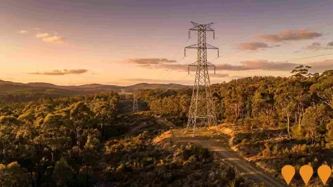 AI impression: Palmerston to George Town High Voltage Transmission Lines, Energy
