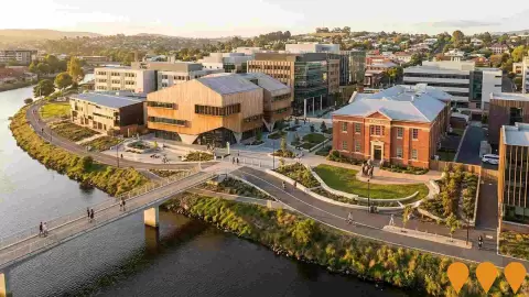 AI impression: University of Tasmania Launceston campus Inveresk, Education & Training
