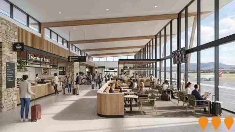 AI impression: Launceston Airport Terminal Redevelopment, Transport & Logistics