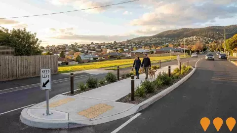 AI impression: Forest Road West Hobart Pedestrian Upgrades, Transport & Logistics