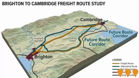 AI impression: Brighton to Cambridge Freight Route Study, Transport & Logistics