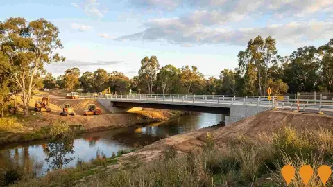 AI impression: Hillas Creek Bridge Replacement, Transport & Logistics