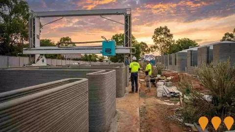 AI impression: 3D Printed Social Housing Duplexes, Residential Development