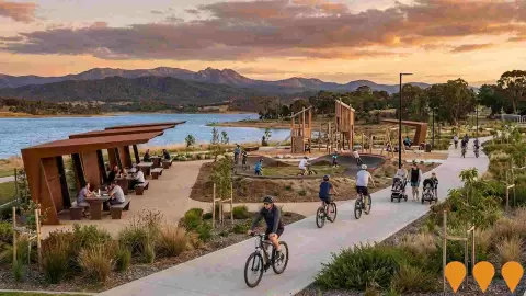 AI impression: Lake Jindabyne Foreshore Upgrade, Sports & Recreation