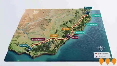 AI impression: Corridor Preservation For East Coast High Speed Rail, Transport & Logistics