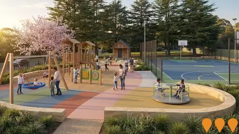 AI impression: Mount Victoria Memorial Park Playspace and Court Upgrades, Sports & Recreation