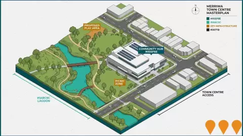 AI impression: Merriwa Town Centre Masterplan, Communities, Precincts & Urban Renewal
