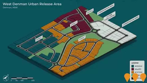 AI impression: West Denman Urban Release Area, Residential Development