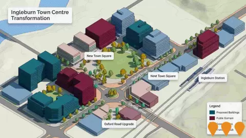 AI impression: Ingleburn Town Centre Transformation, Communities, Precincts & Urban Renewal